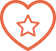 Icon of a heart with a star inside it